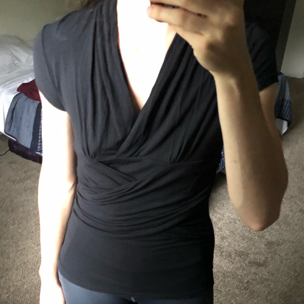 Black shirt with detailing